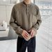 Men's Cable Knit Sweater – Relaxed Fit Crew Neck Pullover With Textured Pattern (M-XXXL) – Breathable Polyester Blend For Casual & Smart Casual Wear_viptrois.com
