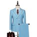 Men's Clothing Business Casual Suit Double Breasted Suit Two Piece Suit Solid Color Slim Fit Daily Banquet Dress Top_viptrois.com