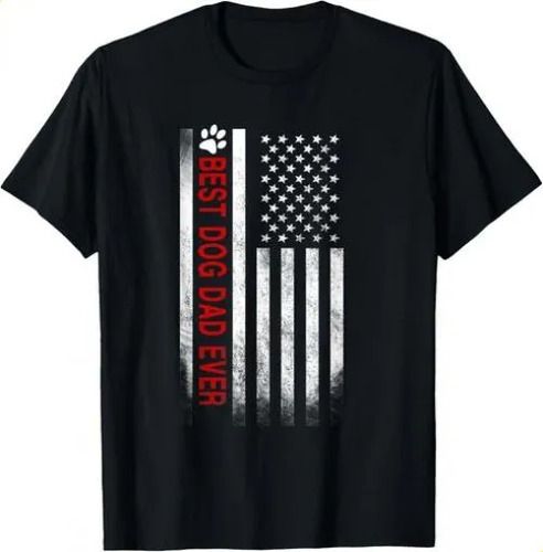 T-shirtt-shirtbest Dog Dad Ever American Flag Gift For Best_viptrois.com