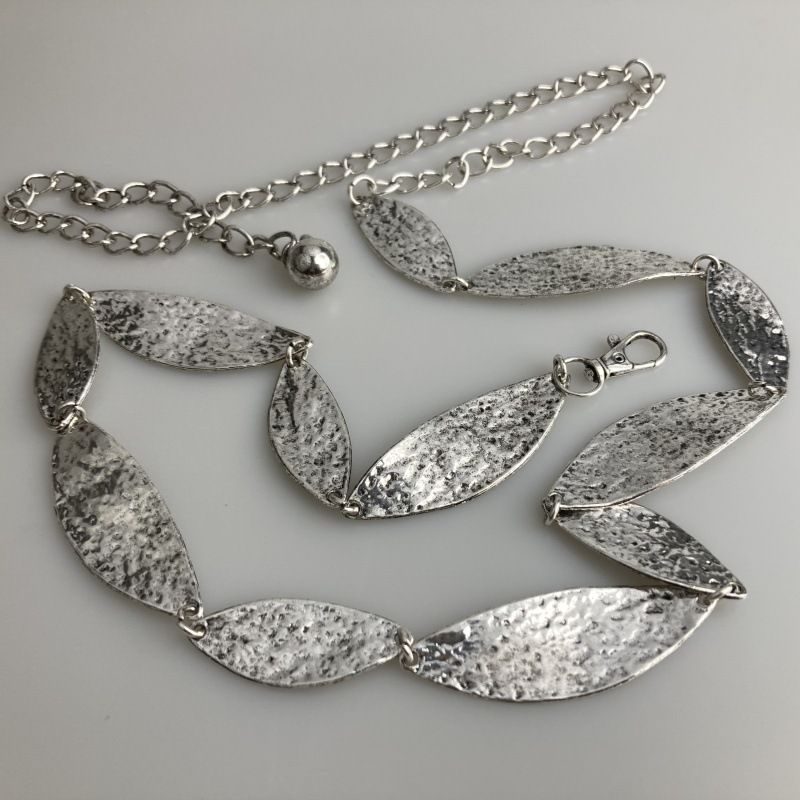 Vintage Leaf Metal Waist Chain - Adjustable Bohemian Belt For Dresses & Boho Chic Outfits_viptrois.com