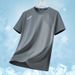 Men's Clothing New Fashion Casual Sports Ice Silk T Shirt Men's Youth Short Sleeved Light Quick Drying Ice Silk Round Neck Top 830_viptrois.com