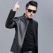 2025 Men's New Stand Up Collar Leather Jacket, Spring And Autumn Trendy Explosive Motorcycle Leather Jacket_viptrois.com