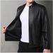 2025 Men's New Stand Up Collar Leather Jacket, Spring And Autumn Trendy Explosive Motorcycle Leather Jacket_viptrois.com