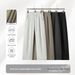 Men's Lightweight Summer Pants - Breathable Straight Leg Trousers With Drawstring Waist Casual & Office Wear (Black, Paris Grey, Khaki, Dark Grey)_viptrois.com