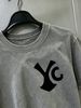 100% Cotton Washed Vintage Men's 3-Pack T-shirts Stylized YC Monogram Print Crew Neck Short Sleeve Casual Tops In Gray Brown Light Gray_viptrois.com