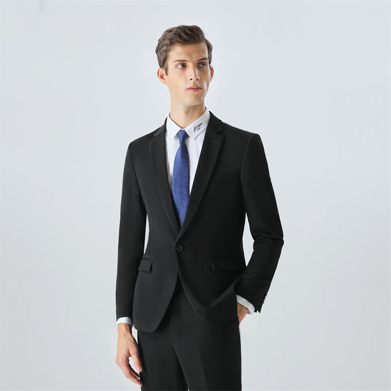 Men's Plus Size 3-Piece Suit Set – Two-Button Notch Lapel Business & Wedding Suit With Vest (Black/Navy/Medium Gray)_viptrois.com