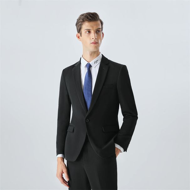 Men's Plus Size 3-Piece Suit Set – Two-Button Notch Lapel Business & Wedding Suit With Vest (Black/Navy/Medium Gray)_viptrois.com