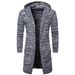 1 2022 Cross-Bord E-commce New Men's Hooded Thickened Cardigan Jacket Trendy European And Amican Style Knitted_viptrois.com