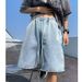 Men's Clothing Summer Thin Loose Trendy Straight Pants Style Casual All Match Five Point Pants_viptrois.com
