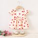 1425 New Baby Girl Children's Love Fashion Dress Girl Princess Skirt 1 3 Years Old Baby Summer Dress Shirt_viptrois.com