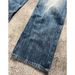 Lightning Pattern Washed Straight Bootcut Jeans Men's Design Slim Pants_viptrois.com
