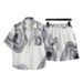 Men's Clothing Style Retro Short Sleeved Floral Shirt Men's Hawaii Thailand Sanya Seaside Vacation Couple Shorts Beach Suit Suit_viptrois.com