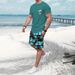Men's Clothing Trendy Summer Casual Sports Shorts Short Sleeved T Shirt Suit_viptrois.com