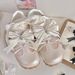 Shoe Buckle Shoe Flower Decoration Sweet Cool Personality Silver Rose Large Bow Handmade Shoe Buckle Accessories_viptrois.com