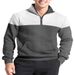2026 Fashion Knitwear Pullovers Sweatshirts Youth/Men Stand Collar Half Zipper Splicing Long Sleeve Casual Slim Sweater_viptrois.com