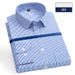 Men's Striped & Checkered Long Sleeve Dress Shirt, Wrinkle-Free Business Casual Shirt With Breathable Fabric, Slim Fit Office Wear For Spring & Summer_viptrois.com