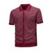 Summer Men's Turn-down Collar T-shirt Casual POPLO Shirt_viptrois.com
