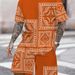 Men's Clothing Short Sleeved T Shirt Shorts Summer Men's Casual Design Textured Square Two Piece Set_viptrois.com