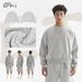 Heavyweight And Wide Cut Crew Neck Trendy Brand Casual Sweatshirt, High-quality Loose-fitting Short Men's Sweatshirt_viptrois.com