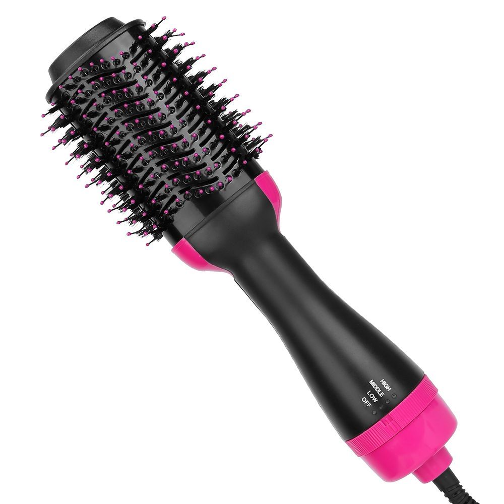 Hot Hair Brush 4 In 1 Hair Dryer Volumizer Brush Dryer Comb For Straightening Curling Drying_viptrois.com
