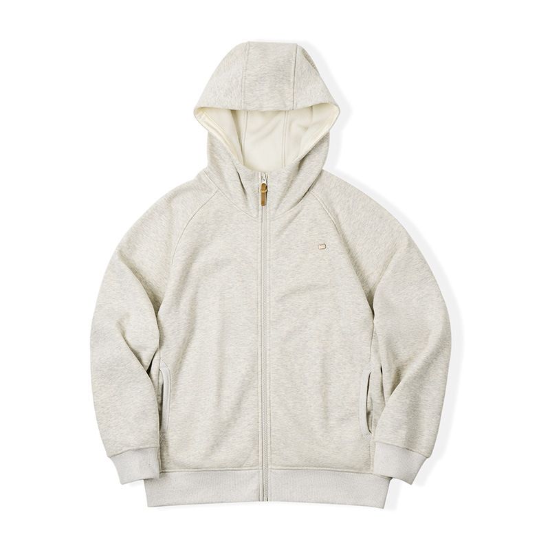 Men's Clothing Madden workwear casual snowflake gray hooded sweatshirt heavy plus velvet zipper sports cardigan jacket men autumn_viptrois.com