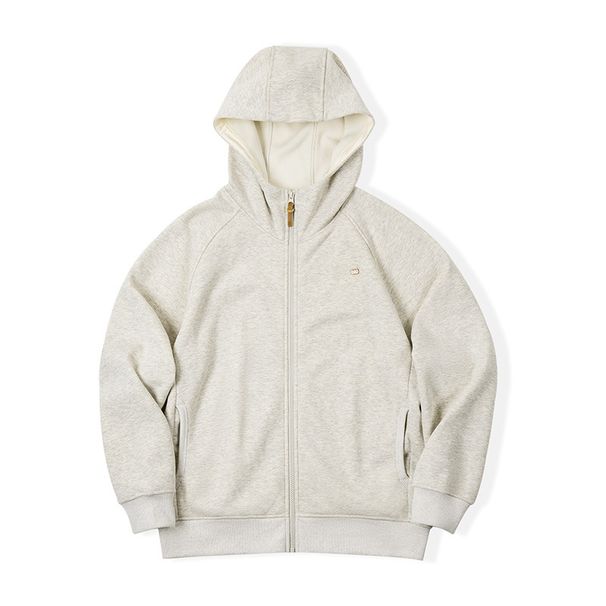 Men's Clothing Madden workwear casual snowflake gray hooded sweatshirt heavy plus velvet zipper sports cardigan jacket men autumn_viptrois.com