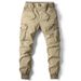 Men's Workwear Pants Trend Style Youth Oversized Solid Color Leggings With Multiple Pockets_viptrois.com