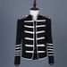 Men's Clothing Men's Suit Jacket Singer Stage Performance Clothing Retro Black Embroidered Jacket Personalized Men's Tops_viptrois.com