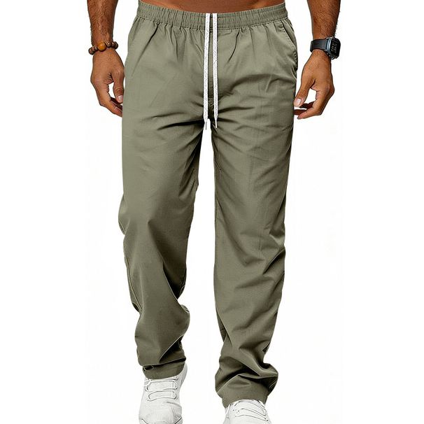 Men's Clothing Men's High Street Casual Loose Straight Leg Trousers Breathable Light Luxury Business Commuter Style_viptrois.com