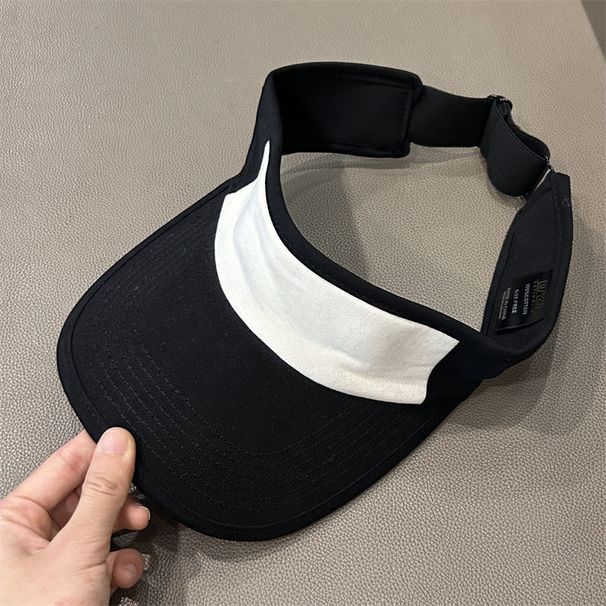 Korean Style Color Block Hat For Men And Women, Summer Outdoor Sports Sun Protection Visor Hat, Versatile Student Travel_viptrois.com