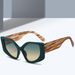 Oversized Cat Eye Sunglasses - UV400 Protection (Fashion PC Frame, European-American Wide Leg Style)_viptrois.com
