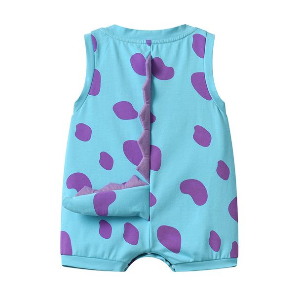 Qiletu Summer New Cute Little Monster Shape With Three Dimensional Tail One Piece Triangle Romper Performance Costume_viptrois.com