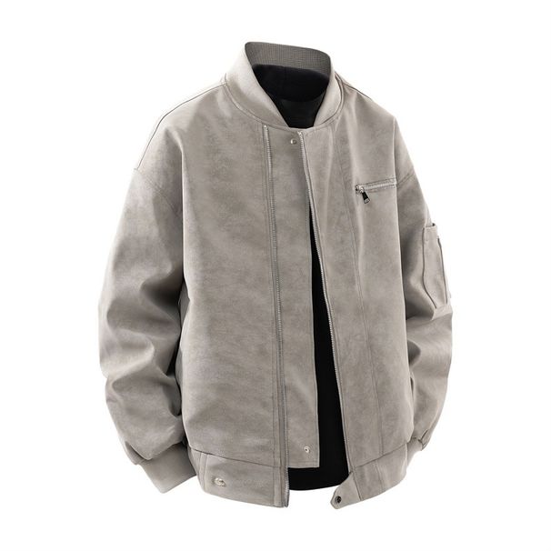 Men's Clothing Maillard Washed Leather Jacket For Men And Women, Retro American Leather Jacket, Versatile Motorcycle Leather_viptrois.com