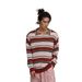 Monochrome Man- Autumn Winter New Long Sleeve Knitwear Men's Retro Striped Contrast Color POLO Shirt Turn-Down Collar Business Trendy_viptrois.com
