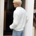 New high-end plush high neck knitted sweater with a lazy autumn and winter style, loose fitting pullover and long sleeved sweater_viptrois.com