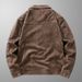 Men's Clothing Spring And Autumn Men's Thin Suede Jacket Men's Retro Hong Kong Style Workwear Lapel Top_viptrois.com