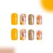 Short square armor bright face Europe and the United States cross-border foreign trade autumn and winter deciduous flowers glitter orange wearable arm_viptrois.com