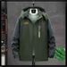 Men’s Heavy-Duty Fleece-Lined Waterproof Jacket – Windproof Winter Work Coat With 5000mm PU Coating (L-5XL, Black/Red/Blue/Army Green, Unisex Fit)_viptrois.com