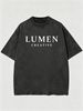 Men's Clothing Heavy Washed Cotton Short Sleeved T Shirt Casual Trend Unisex Summer Ins Black Round Neck Top Trendy Versatile Half Sleeve_viptrois.com