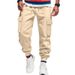 Men's Clothing Heavyweight Cargo Jogger Pants - Stretch Workout Sweatpants With Multiple Pockets, Relaxed Fit, Tapered Leg For Casual & Streetwear_viptrois.com