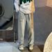 boy Old School Distressed Jeans For Men Summer Ins High Street Trendy Loose Straight European American Hip Hop Pants_viptrois.com