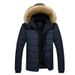 Men's Winter Hooded Padded Jacket - Slim Fit Nylon Shell With Polyester Lining Lightweight & Warm Casual Outerwear (Khaki/Red/Black/Navy)_viptrois.com