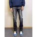 Retro Flared Jeans For Men Loose Straight Leg Trousers High Waist Spring Autumn Trendy High Street Style_viptrois.com
