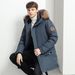 Men's Clothing cotton Jacket Winter Thickened Youth Mid Length Winter Coat Parka_viptrois.com