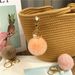 Bag Charm Pearl Plush Keychain Cute Student Macaron Color Bag Pendant Car Key Chain Accessories Small Gift_viptrois.com