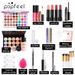 POPFEEL Full Set Beginners - Eyeshadow Palette, Lipsticks & Natural Beauty Essentials For Light Makeup_viptrois.com