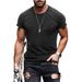 Premium Solid-color Men's Short-sleeved Casual Solid-color Men's T-shirt Top_viptrois.com