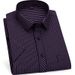 Men's Clothing Summer Short Sleeve Shirt - Wrinkle-Free Striped Business Casual Workwear, Breathable & Comfortable Office Blouse, Slim Fit_viptrois.com