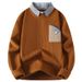Fashion Knit Pullover Sweater With Shirt Collar Design, Breathable & Machine Washable, Casual Wear For Men & Women, Available In Multiple Colors_viptrois.com