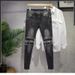 Men's Jeans Nine-point Pants Slim Double Zipper Stretch Casual Pants Long_viptrois.com